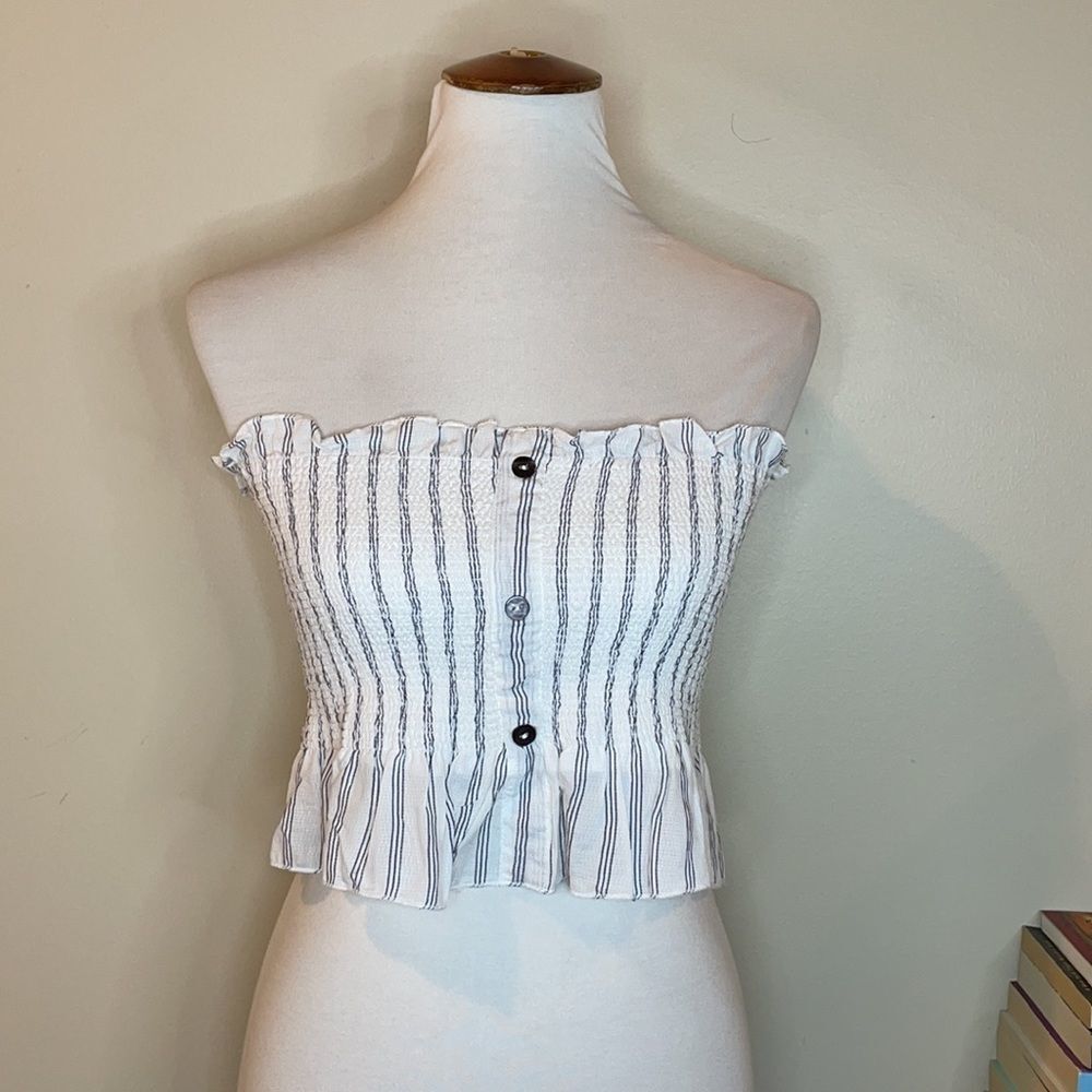 EM & ELLE BOUTIQUE STRIPED BANDEAU TOP NWT​